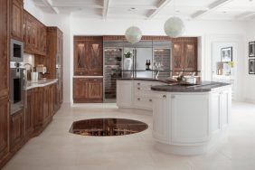 Calgary & Victoria Kitchen in Walnut and Painted Brilliant White